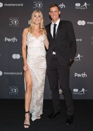 Tennis, Hopman Cup Neujahrsgala Hopman Cup Feature, EUGENIE BOUCHARD VASEK POSPISIL, Team Canada, New Years Eve Gala, Silvester Ball Tennis - Hopman Cup 2018 - ITF - Perth Arena - Perth - Western Australia - Australia - 31 December 2017. Â Copyright: xJuergenxHasenkopfx