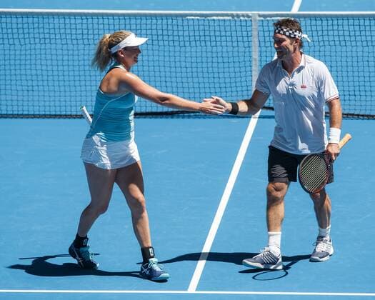 COCO VANDEWEGHE PAT CASH (Ersatzspieler), Team USA Tennis - Hopman Cup 2018 - ITF - Perth Arena - Perth - Western Australia - Australia - 2 January 2018. Â Copyright: xJuergenxHasenkopfx