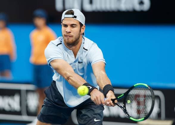 KAREN KHACHANOV (RUS), Team Russia Tennis - Hopman Cup 2018 - ITF - Perth Arena - Perth - Western Australia - Australia - 2 January 2018. Â Copyright: xJuergenxHasenkopfx