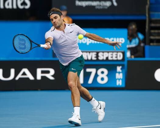 ROGER FEDERER (SUI), Team Switzerland Tennis - Hopman Cup 2018 - ITF - Perth Arena - Perth - Western Australia - Australia - 2 January 2018. Â Copyright: xJuergenxHasenkopfx