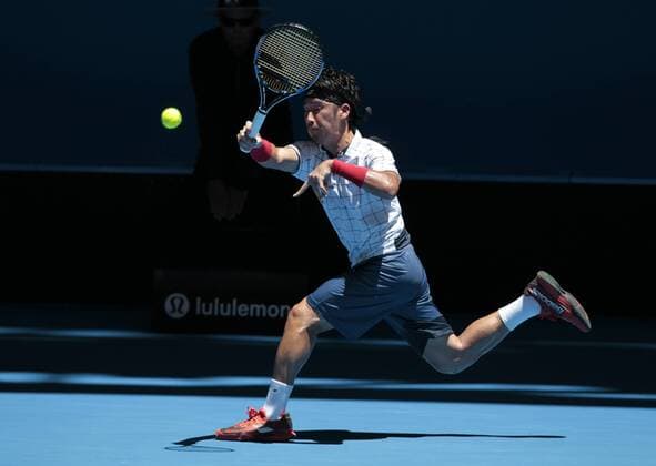4th January 2018, Perth Arena, Perth, Australia; MasterCard Hopman Cup Tennis; Yuchi Sugita of Team Japan plays a forehand shot against Karen Khachanov of Team Russia Khachanov won in straight sets 2-0  ActionPlus11967947