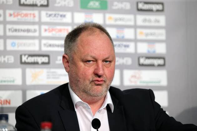 DHB Praesident Andreas Michelmann, Vorstellung Frauen Nationaltrainer, Handball, GER, Nationalteam, Pressekonferenz, 2018, Deutschland, 04.01.2018, Stuttgart Copyright: xLanger Eibner-Pressefotox EP_HLR