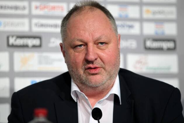 DHB Praesident Andreas Michelmann, Vorstellung Frauen Nationaltrainer, Handball, GER, Nationalteam, Pressekonferenz, 2018, Deutschland, 04.01.2018, Stuttgart Copyright: xLanger Eibner-Pressefotox EP_HLR