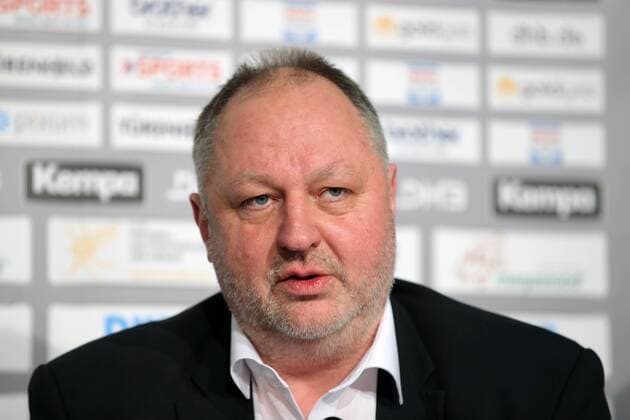 DHB Praesident Andreas Michelmann, Vorstellung Frauen Nationaltrainer, Handball, GER, Nationalteam, Pressekonferenz, 2018, Deutschland, 04.01.2018, Stuttgart Copyright: xLanger Eibner-Pressefotox EP_HLR