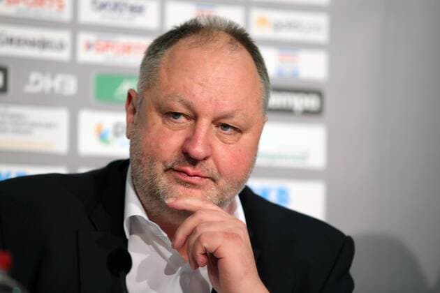 DHB Praesident Andreas Michelmann, Vorstellung Frauen Nationaltrainer, Handball, GER, Nationalteam, Pressekonferenz, 2018, Deutschland, 04.01.2018, Stuttgart Copyright: xLanger Eibner-Pressefotox EP_HLR