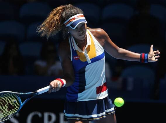 (180104) -- PERTH, Jan. 4, 2018 -- Naomi Osaka of Japan hits a return during the match between Russia and Japan at Hopman Cup mixed teams tennis tournament in Perth, Australia, Jan. 4, 2018. Russia won 2-1. ) (SP)AUSTRALIA-PERTH-TENNIS-HOPMAN CUP ZhouxDan 