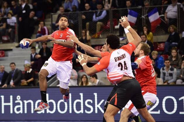 Bilder des Tages - SPORT Mads Mensah Larsen (Danemark) HANDBALL : Danemark vs Egypte - Golden League - Rouen - 04 01 2018 JBAutissier Panoramic 