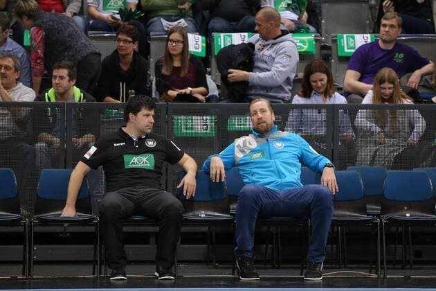 Co-Trainer Alexander Haase Team-Manager Oliver Roggisch, Deutschland vs. Island, Handball, GER, Nationalteam, 2018, Deutschland, 05.01.2018, Stuttgart Copyright: xLanger Eibner-Pressefotox EP_HLR