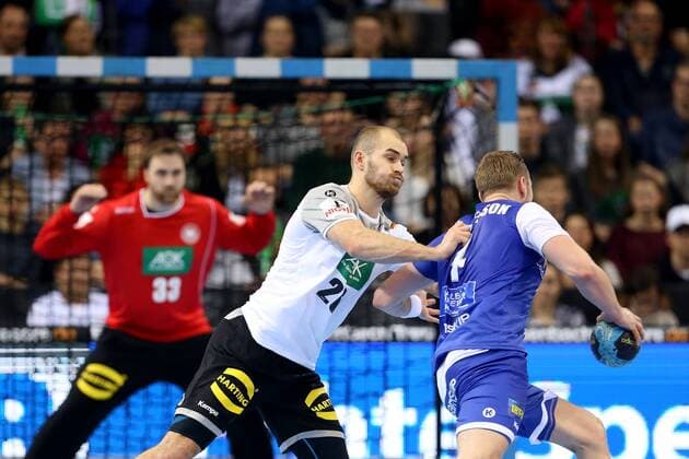 Maximilian Janke ( Deutschland ) Aron Palmarsson ( Island ) , Deutschland vs. Island, Handball, GER, Nationalteam, 2018, Deutschland, 05.01.2018, Stuttgart Copyright: xLanger Eibner-Pressefotox EP_HLR