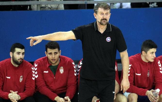 05.01.2018 Belgrade Serbia-FYR Macedonia International Friendly Länderspiel match men s handball Jovica Cvetkovic(c) Serbia head coach : 
