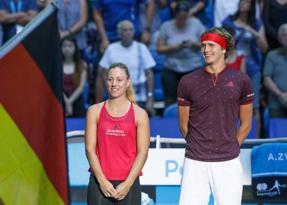 ANGELIQUE KERBER ALEXANDER ZVEREV, Team Germany, Mixed Doubles Final Tennis - Hopman Cup 2018 - ITF - Perth Arena - Perth - Western Australia - Australia - 6 January 2018. Â Copyright: xJuergenxHasenkopfx