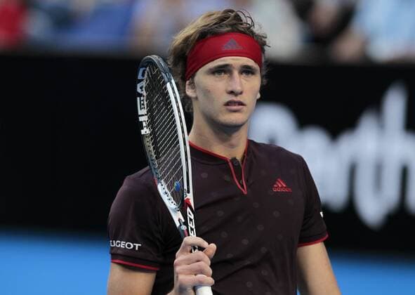 6th January 2018, Perth Arena, Perth, Australia; MasterCard Hopman Cup Tennis Final; Alexander Zverev of Team Germany contemplates match point against him during the third set of the Final against Roger Federer of Team Switzerland  ActionPlus11968547