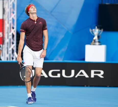 ALEXANDER ZVEREV reagiert enttaeuscht,Frust,Emotion, Team Germany, Final Tennis - Hopman Cup 2018 - ITF - Perth Arena - Perth - Western Australia - Australia - 6 January 2018. Copyright: xJuergenxHasenkopfx
