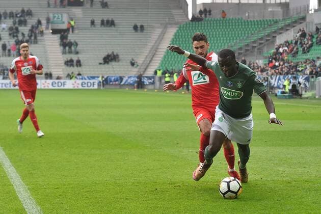 Cheik Mbengue (saint etienne) vs (nimes) FOOTBALL : Saint Etienne vs Nimes - 32e coupe de France - 07 01 2017 FredericChambert Panoramic 