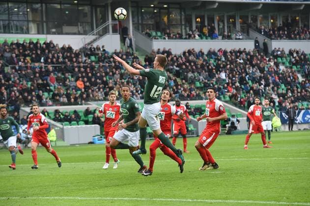 Robert Beric (saint etienne) FOOTBALL : Saint Etienne vs Nimes - 32e coupe de France - 07 01 2017 FredericChambert Panoramic 