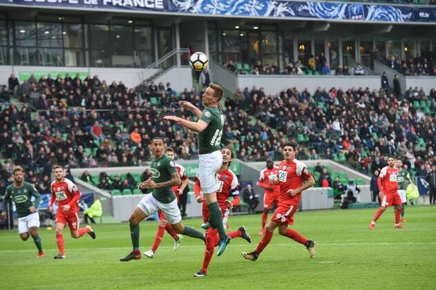 Robert Beric (saint etienne) FOOTBALL : Saint Etienne vs Nimes - 32e coupe de France - 07 01 2017 FredericChambert Panoramic 