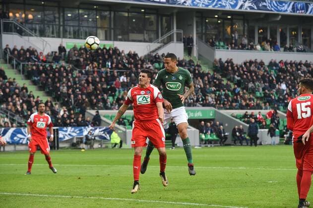 Leo Lacroix (saint etienne) FOOTBALL : Saint Etienne vs Nimes - 32e coupe de France - 07 01 2017 FredericChambert Panoramic 