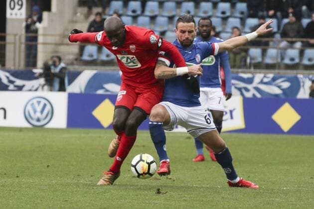 Anthony GONCALVES; Racing Strasbourg FOOTBALL : Strasbourg vs Dijon - Coupe de France - 07 01 2018 ElyxandroCEGARRA Panoramic 