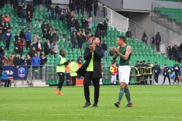 Hernani et Leo Lacroix (saint etienne) FOOTBALL : Saint Etienne vs Nimes - 32e coupe de France - 07 01 2017 FredericChambert Panoramic 