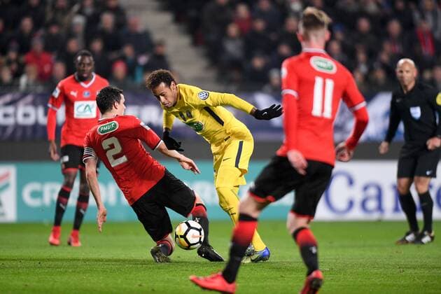 10 NEYMAR JR (psg) - BUT FOOTBALL : Rennes vs Paris SG - Coupe de France - 07 01 2018 AnthonyBIBARD FEP Panoramic 