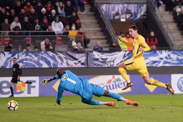 11 ANGEL DI MARIA (psg) - BUT FOOTBALL : Rennes vs Paris SG - Coupe de France - 07 01 2018 AnthonyBIBARD FEP Panoramic 