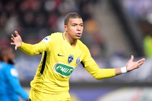 29 KYLIAN MBAPPE (psg) - JOIE FOOTBALL : Rennes vs Paris SG - Coupe de France - 07 01 2018 AnthonyBIBARD FEP Panoramic 
