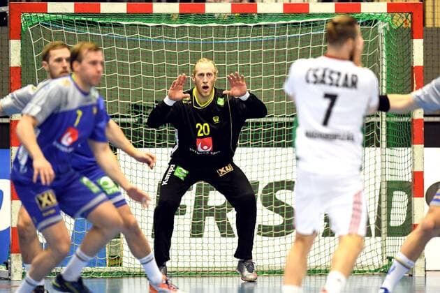 Bilder des Tages - SPORT 180108 Sveriges malvakt Mikael Appelgren under träningslandskampen i handboll mellan Sverige och Ungern den 8 januari 2018 i Partille. Copyright: CARLxSANDIN BB180108CS007