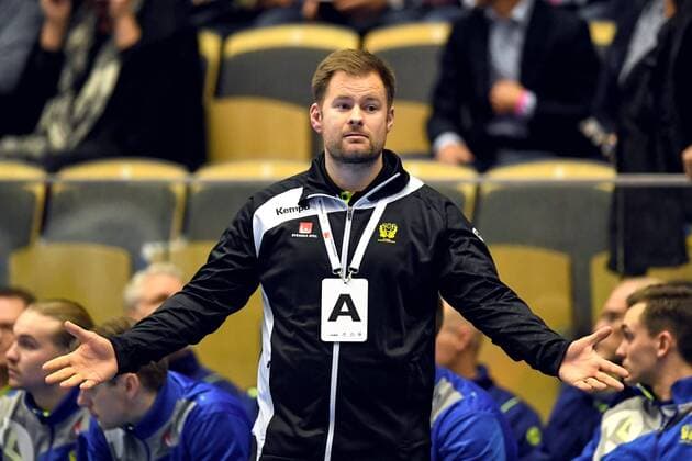 180108 Sveriges förbundskapten Kristjan Andresson under träningslandskampen i handboll mellan Sverige och Ungern den 8 januari 2018 i Partille. Copyright: CARLxSANDIN BB180108CS027