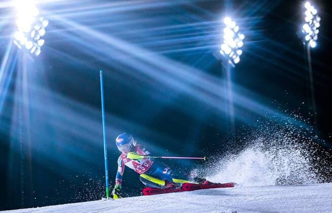 Themen der Woche - SPORT Bilder des Tages SPORT 09.01.2018, Hermann Maier Weltcupstrecke, Flachau, AUT, FIS Weltcup Ski Alpin, Flachau, Slalom, Damen, 1. Lauf, im Bild Mikaela Shiffrin (USA) Mikaela Shiffrin of the USA in action during her 1st run of ladie s Slalom of FIS ski alpine world cup at the Hermann Maier Weltcupstrecke in Flachau, Austria on 2018 01 09. Flachau *** 09 01 2018 Hermann Maier World Cup course Flachau AUT FIS World Cup alpine skiing Flachau slalom women 1 run pictured Mikaela Shiffrin USA Mikaela Shiffrin of the USA in action during her 1st run of ladie s slalom of FIS ski alpine world cup at the Hermann Maier World Cup course in Flachau Austria o n 2018 01 09 Flachau  EX_GRO  