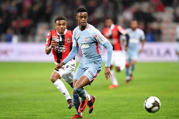 15 Patrick BURNER (nice) - 15 Adama DIAKHABY (mon) FOOTBALL : Nice vs Monaco - Coupe de la Ligue - 09 01 2018 FEP Panoramic 