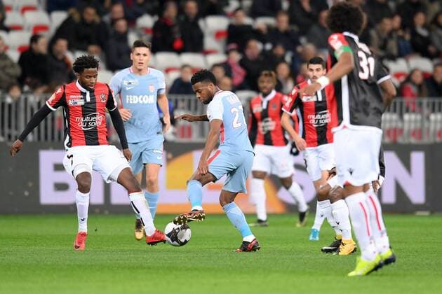 27 THOMAS LEMAR (mon) - 05 Adrien TAMEZE (nice) FOOTBALL : Nice vs Monaco - Coupe de la Ligue - 09 01 2018 FEP Panoramic 