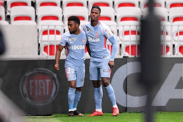 27 THOMAS LEMAR (mon) - 14 Keita BALDE (mon) - JOIE FOOTBALL : Nice vs Monaco - Coupe de la Ligue - 09 01 2018 FEP Panoramic 