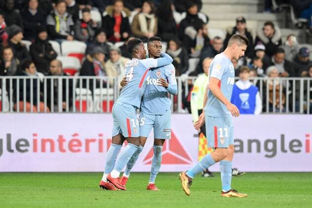 14 KEITA BALDE (mon) - 15 Adama DIAKHABY (mon) - JOIE FOOTBALL : Nice vs Monaco - Coupe de la Ligue - 09 01 2018 FEP Panoramic 