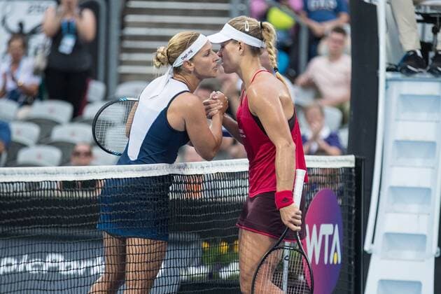 Angelique Kerber of Germany wins her quarter final against Dominika Cibulkova of Slovakia 6-3 6-1 during the Sydney International 2018 at Sydney Olympic Park Tennis Centre, Sydney, Australia on 11 January 2018. Copyright: xPeterxDovganx 18460152