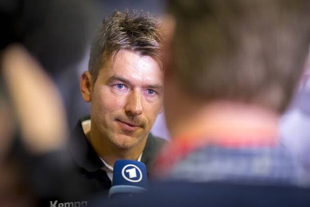 Bundestrainer Christian Prokop in einem Fernseh-Interview. 1. Pressekonferenz der Deutschen Nationalmannschaft in Zagreb, Handball, EHF Euro 2018, 12.01.18 Zagreb Zagreb Croatia Hotel Panorama Copyright: xAgentur54Gradx xFelixxKoenigx