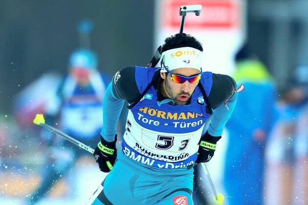 BIATHLON - IBU WC Ruhpolding RUHPOLDING,GERMANY,12.JAN.18 - BIATHLON - IBU World Cup, 4x7.5 km relay, men. Image shows Martin Fourcade (FRA). GEPAxpictures xFelixxRoittner