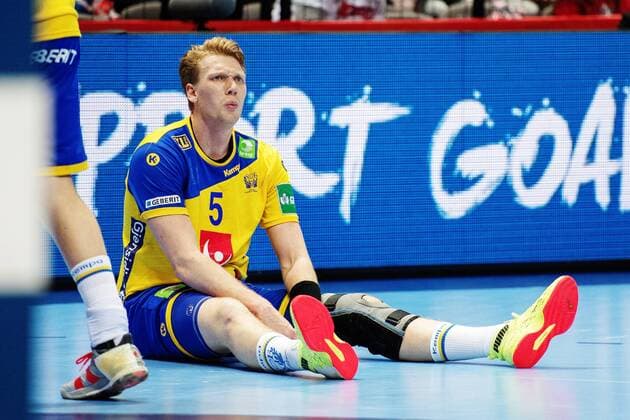 Handball, EM, Schweden - Island 180112 Sveriges Simon Jeppsson deppar under handbollsmatchen mellan Sverige och Island under Handbolls-EM 2018 den 12 januari 2018 i Split. Copyright: LUDVIGxTHUNMAN BB180112LT038