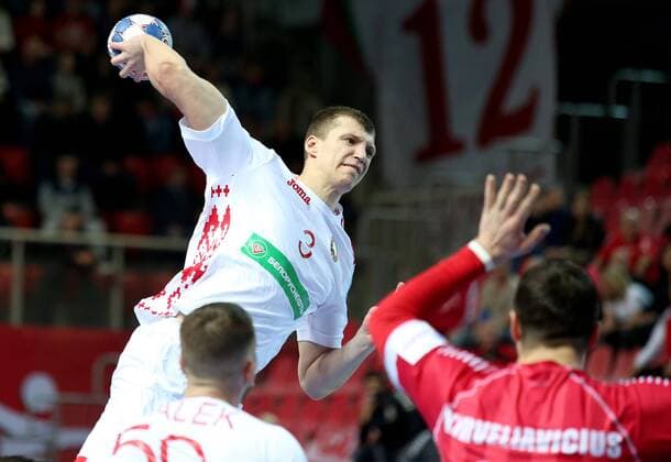 12.01.2018., Croatia, Zatika Sports Hall, Porec - European Handball Championship, Group B, 1st Round, Belarus - Austria. Uladzislau Kulesh.  IgorxKralj PIXSELL