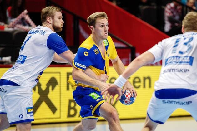 Handball, EM, Schweden - Island 180112 Sveriges Albin Lagergren under handbollsmatchen mellan Sverige och Island under Handbolls-EM 2018 den 12 januari 2018 i Split. Copyright: LUDVIGxTHUNMAN BB180112LT061