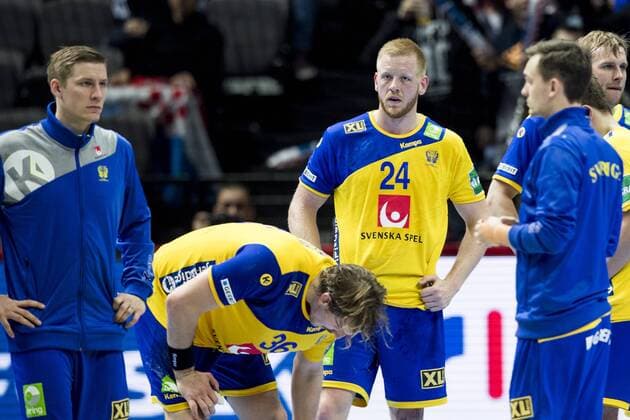 Handball, EM, Schweden - Island 180112 Sveriges Jim Gottfridsson deppar efter handbollsmatchen mellan Sverige och Island under Handbolls-EM 2018 den 12 januari 2018 i Split. Copyright: LUDVIGxTHUNMAN BB180112LT089