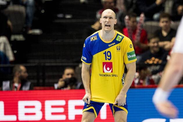 Handball, EM, Schweden - Island 180112 Sveriges Johan Jakobsson deppar under handbollsmatchen mellan Sverige och Island under Handbolls-EM 2018 den 12 januari 2018 i Split. Copyright: LUDVIGxTHUNMAN BB180112LT090