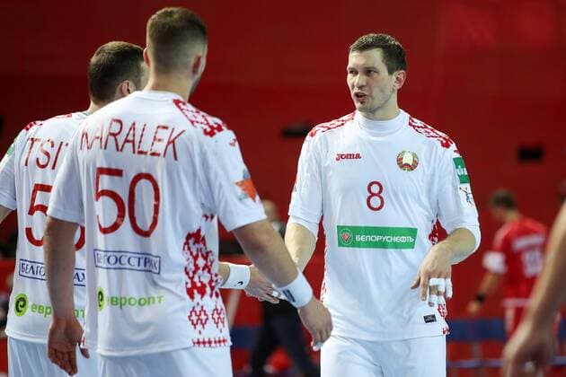 HANDBALL - EHF EURO 2018, BLR vs AUT POREC,CROATIA,12.JAN.18 - HANDBALL - EHF European Championship EM Europameisterschaft group stage, Belarus vs Austria. Image shows Siarhei Shylovich (BLR). GEPAxpictures xMaticxKlansek