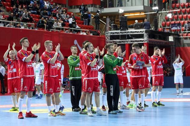 HANDBALL - EHF EURO 2018, BLR vs AUT POREC,CROATIA,12.JAN.18 - HANDBALL - EHF European Championship EM Europameisterschaft group stage, Belarus vs Austria. Image shows the athletes of Austria. GEPAxpictures xMaticxKlansek
