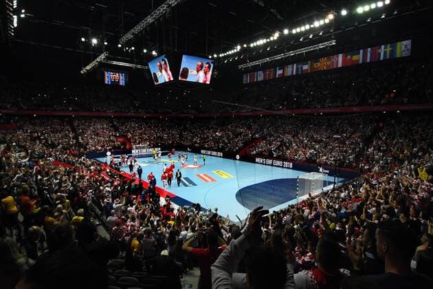 Split, Kroatien, Spaladium Arena, 12.1.2018 M‰nner- Handball, Europa-Meisterschaft 2018 Kroatien - Serbien Spielende in der Spaladium Arena