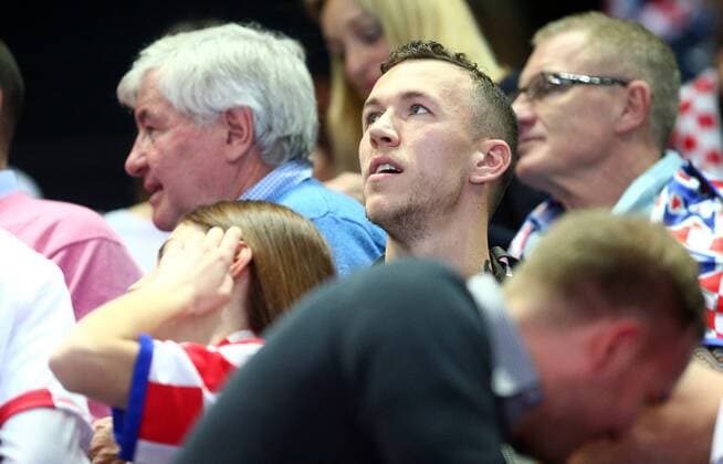 European Handball Championship, Group B, 1st Round, Croatia - Serbia 12.01.2018., Croatia, Spaladium Arena, Split - European Handball Championship, Group B, 1st Round, Croatia - Serbia. . Ivan Perisic.