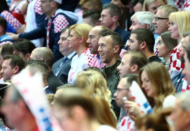 European Handball Championship, Group B, 1st Round, Croatia - Serbia 12.01.2018., Croatia, Spaladium Arena, Split - European Handball Championship, Group B, 1st Round, Croatia - Serbia. . Ivan Perisic.