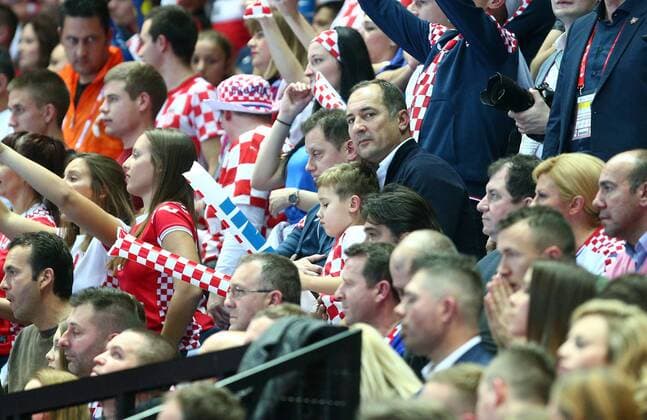 European Handball Championship, Group B, 1st Round, Croatia - Serbia 12.01.2018., Croatia, Spaladium Arena, Split - European Handball Championship, Group B, 1st Round, Croatia - Serbia. Igor Stimac with son Ivan