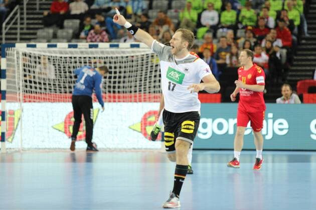 Zagreb, 13 01 2018 - Arena Zagreb hall, 2018 Men s European Championship EM Europameisterschaft Preliminary Round, Group C. Germany (white) - Montenegro (red) 