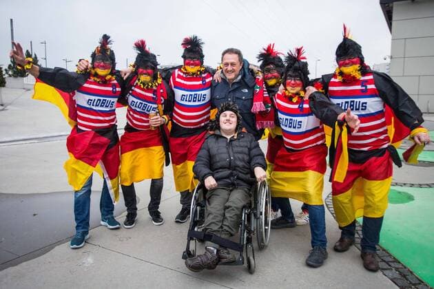 13.01.2018, Arena Zargreb, Zagreb, CRO, EHF EM, Herren, Deutschland vs Montenegro, Gruppe C, im Bild German fans during the preliminary round, group C match of the EHF men s Handball European Championship EM Europameisterschaft between Germany and Montenegro at the Arena Zargreb in Zagreb, Croatia on 2018 01 13. Zagreb Copyright: xEibner-Pressefotox EP_slo