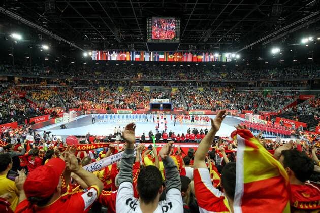 HANDBALL - EHF EURO 2018, MKD vs SLO ZAGREB,CROATIA,13.JAN.18 - HANDBALL - EHF European Championship EM Europameisterschaft group stage, Macedonia vs Slovenia. Image shows an overview of arena. GEPAxpictures xMaticxKlansek